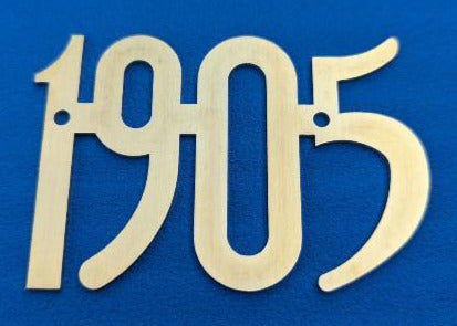1905 Radiator Script – Brass – 2.25” tall