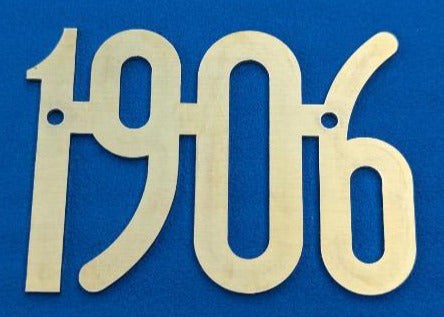1906 Radiator Script – Brass – 2.25” tall