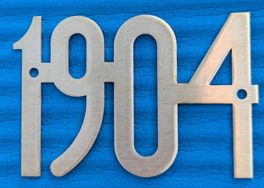 1904 Radiator Script – Brass – 2.25” tall