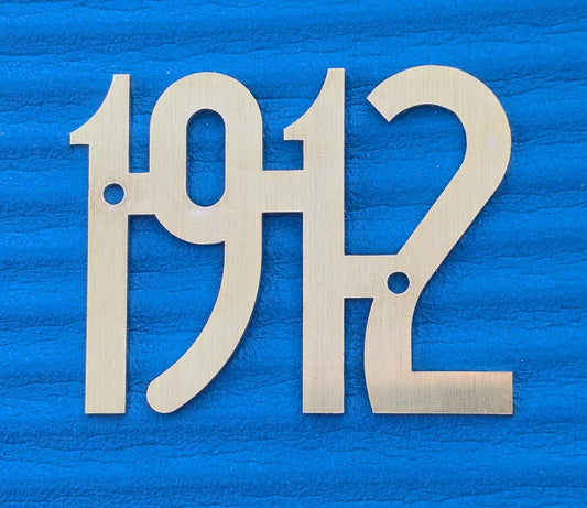 1912 Radiator Script – Brass – 2.25” tall