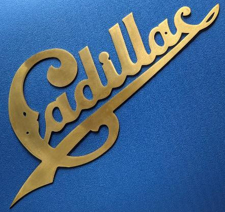 Brass Radiator Scripts Cadillac Radiator Script Large | Brass Era Auto Parts