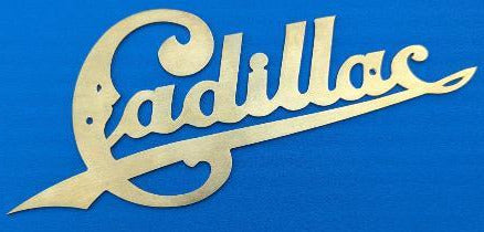 Brass Radiator Scripts Cadillac Radiator Script - Small | Brass Era Auto Parts